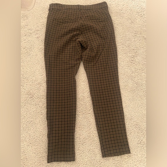 Old Navy High Rise Pixie Skinny Pants Size 4 Brown Houndstooth Plaid - Picture 2 of 6